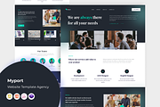 Myport - Agency Webiste template, a HTML Template by Minialis (Thumbnail 1 of 2)