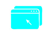 Browser icon design template, a Solid Icon by Sumberpangan (Thumbnail 2 of 3)