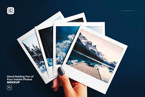 Hand Holding Instant Photo Mockup