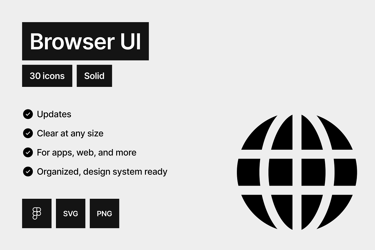 Browser UI Solid - 30 icons, a Solid Icon by Pictomate (Photo 2 of 6)