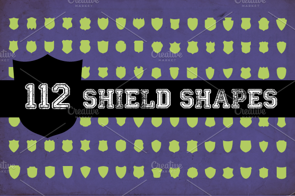 112 Vector Shield Shapes preview 6