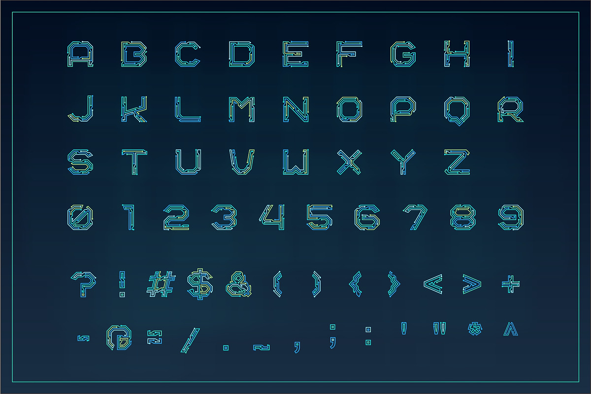 Circuitra Color Font preview 2