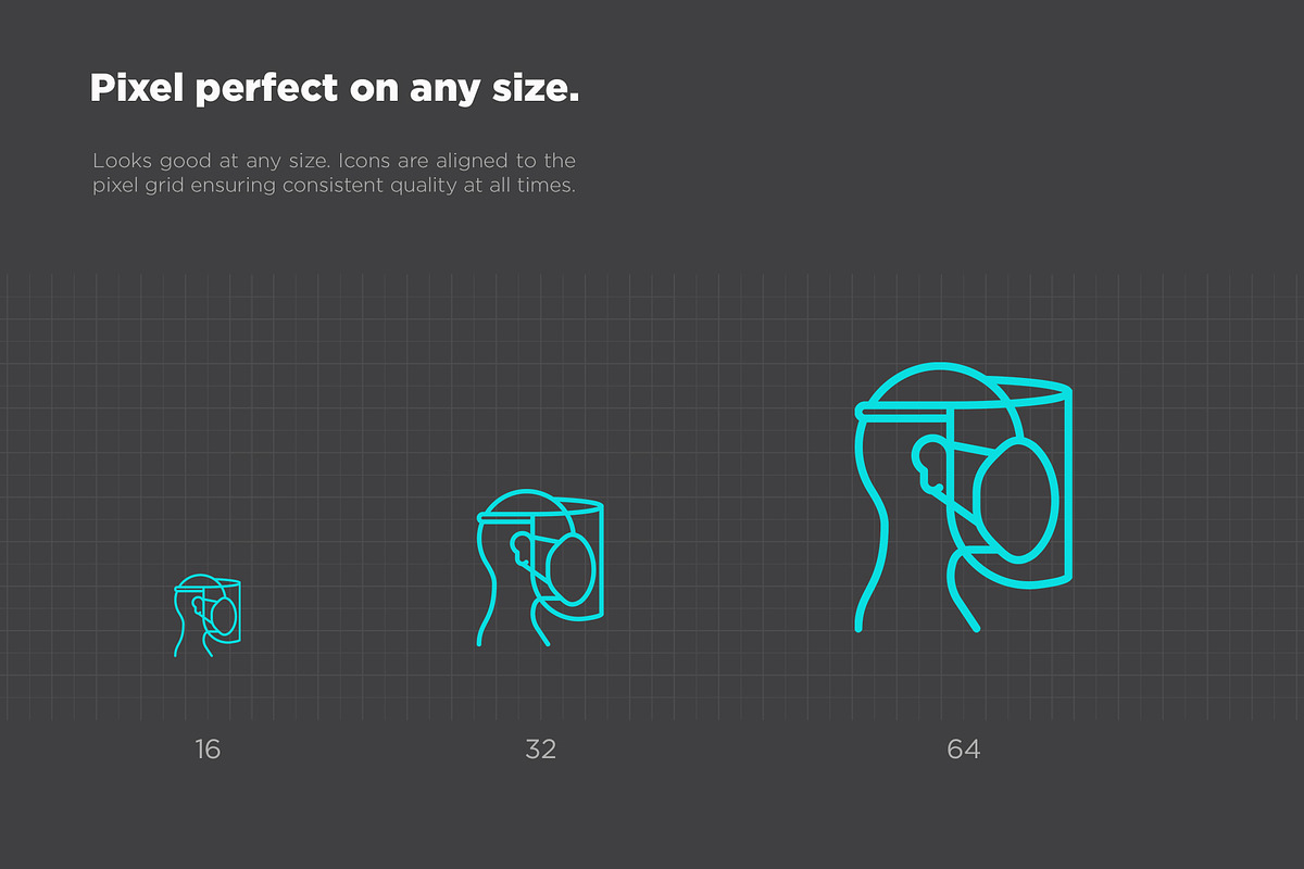 New Normal | 16 Thin Line Icons Set, an Outline Icon by Alex Blogoodf (Photo 4 of 15)