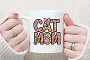 Cat Mom Png Mom Sublimation Clipart, an Illustration by Sublimation Artist (Thumbnail 4 of 9)