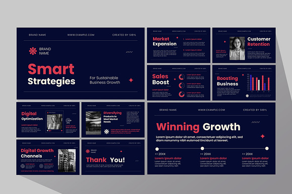 Modern Business Growth Slides preview 2