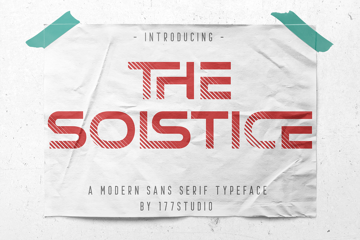 THE SOLSTICE Font, a Font by 177Studio (Photo 1 of 7)