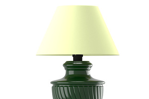 Old-style Lamp With Beige Lampshade