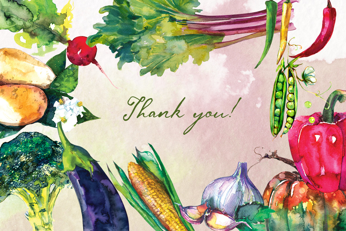 Vegetables clipart watercolor, a Food Illustration by Vero Arts (Photo 9 of 9)
