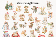 Vintage Christmas Atelier Clipart, an Animal Illustration by PaintPixelCo (Thumbnail 2 of 16)