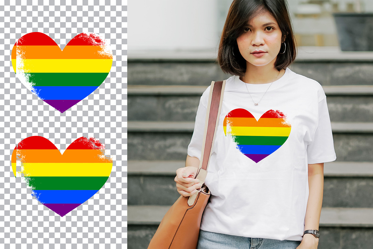 LGBTQ Pride Flags heart, Rainbow, an Object Graphic by jelisua88 (Photo 1 of 4)