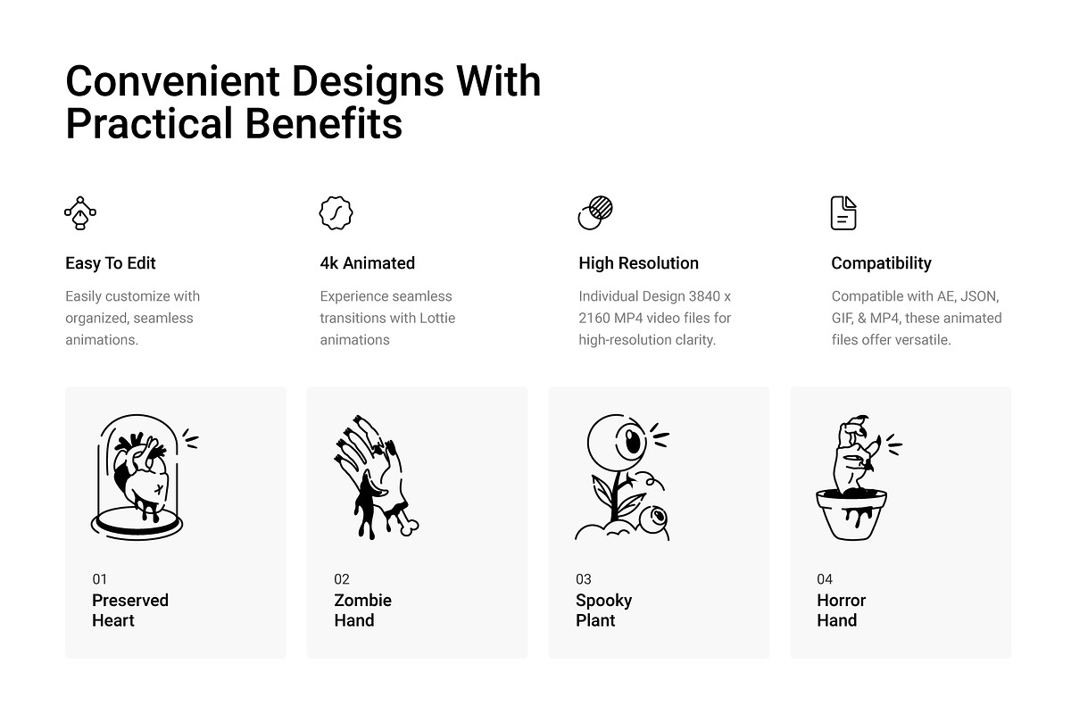 Animated Demon Doodle Icon Set, a Solid Icon by Prosymbols (Photo 2 of 4)