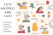 Cute animals and cars, an Animal Illustration by cutelevindesign (Thumbnail 1 of 11)