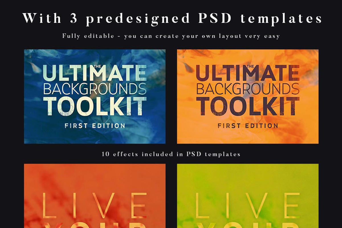 The Ultimate Backgrounds Toolkit 1, a Layer Style Add-On by Cruzine