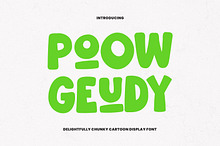 Poow Geudy Delightfully Cartoon Font