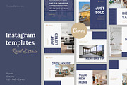 Real Estate Instagram Template Canva, a Social Media Template by Eden Origin Studio (Thumbnail 1 of 9)