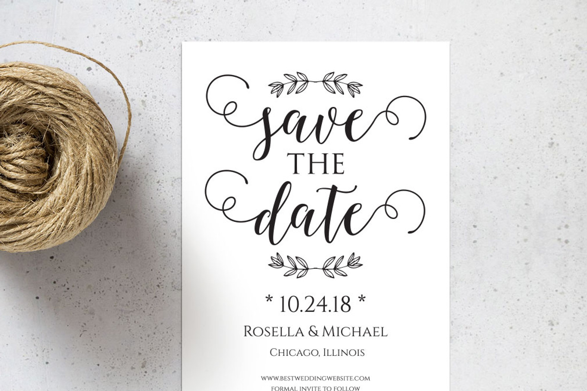 Save the Date Template SHR207, an Invitation Template by Shafura_Wedding (Photo 2 of 5)