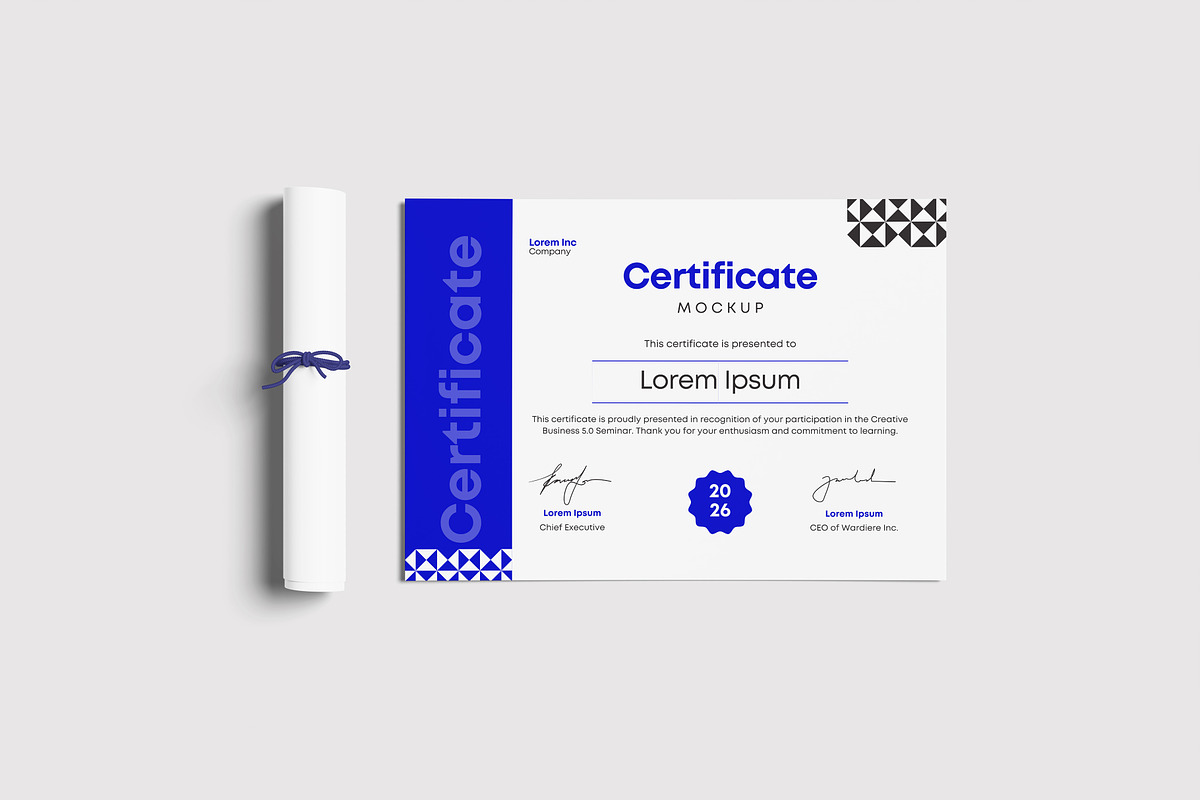 Certificate Mockup, a Packaging Mockup by Hazzpro_Std (Photo 5 of 5)