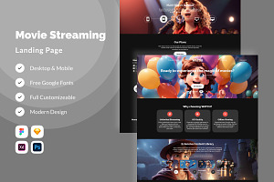 Watch - Movie Streaming Landing Page