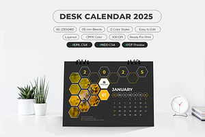 Desk Calendar 2025 Printable