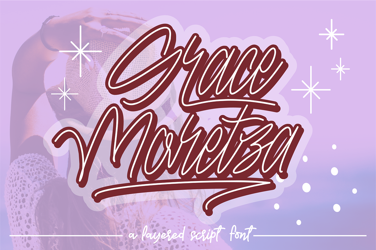 Grace Moretza Font, a Script Font by Mabhal Studio (Photo 1 of 9)