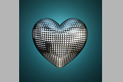 Silver Knurled Heart Shape, an Object Graphic by Industrial Artworks (Thumbnail 1 of 2)