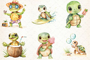 Summer Turtle Sublimation Clipart, an Illustration by Libby Wishes (Thumbnail 2 of 7)