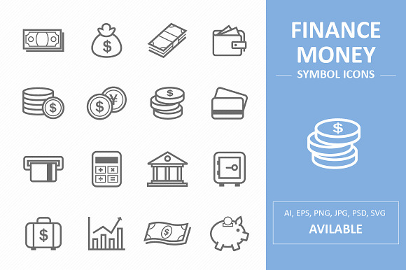 Finance Money Symbol Icons