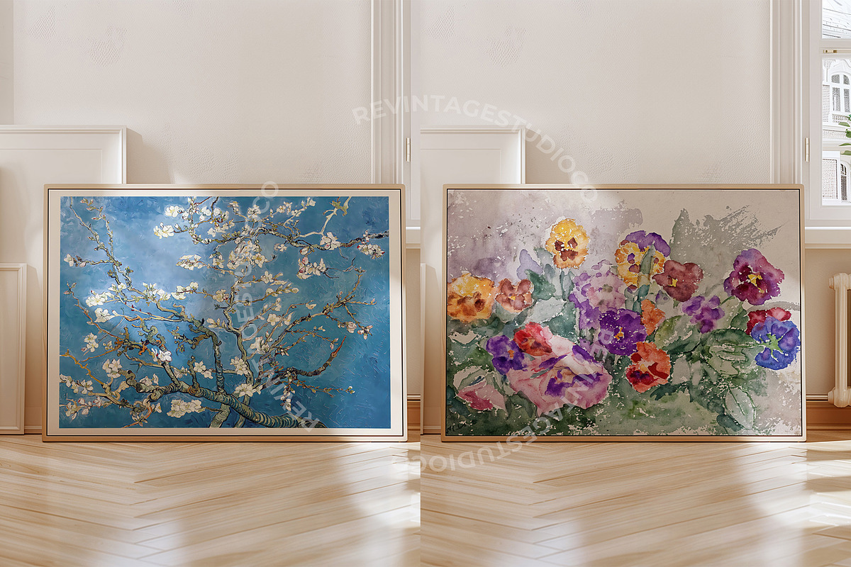 Vintage Floral Oil Painting Poster, a Background Graphic by RevintageStudio (Photo 11 of 17)