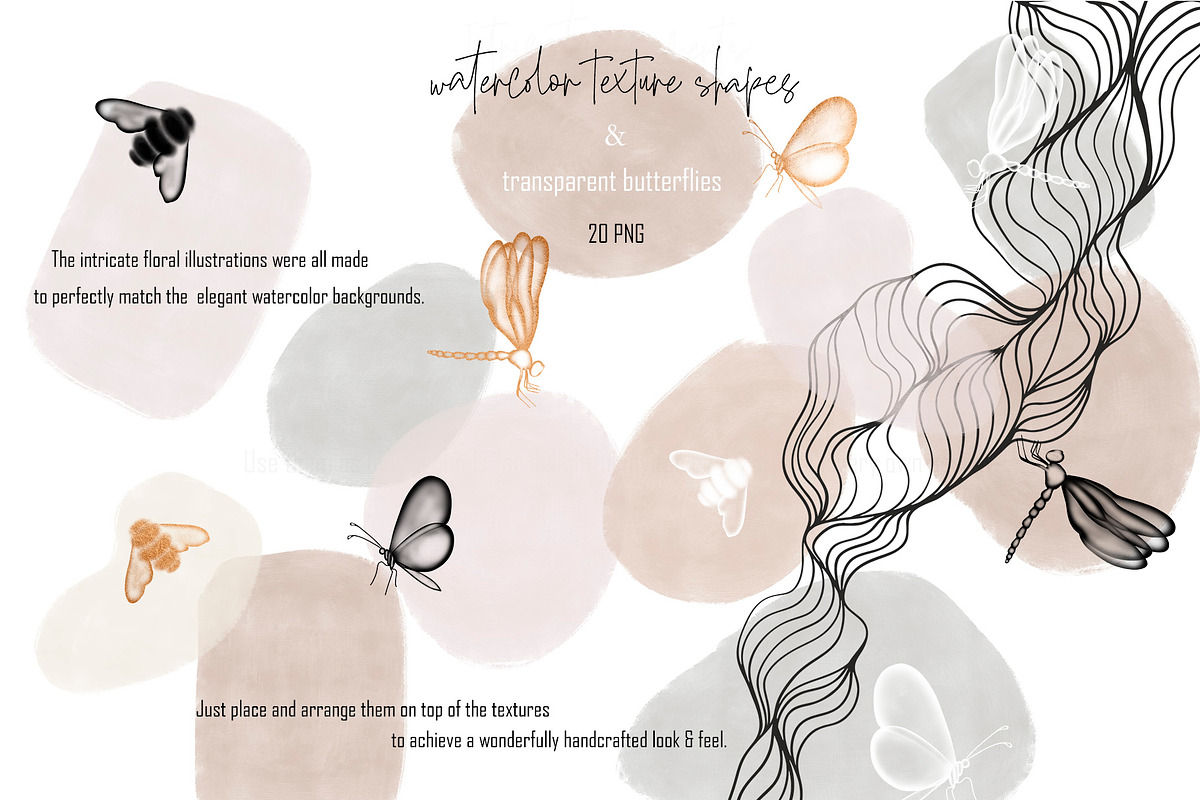 TRANSPARENT FLORA abstract BUNDLE, a Texture Illustration by ArtOLB (Photo 13 of 14)