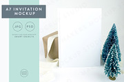 Christmas Card Invitation Mockup, a Product Mockup by Makers Mockup Studio (Thumbnail 1 of 5)