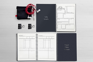 10 Hand Drawn Notebook Planners