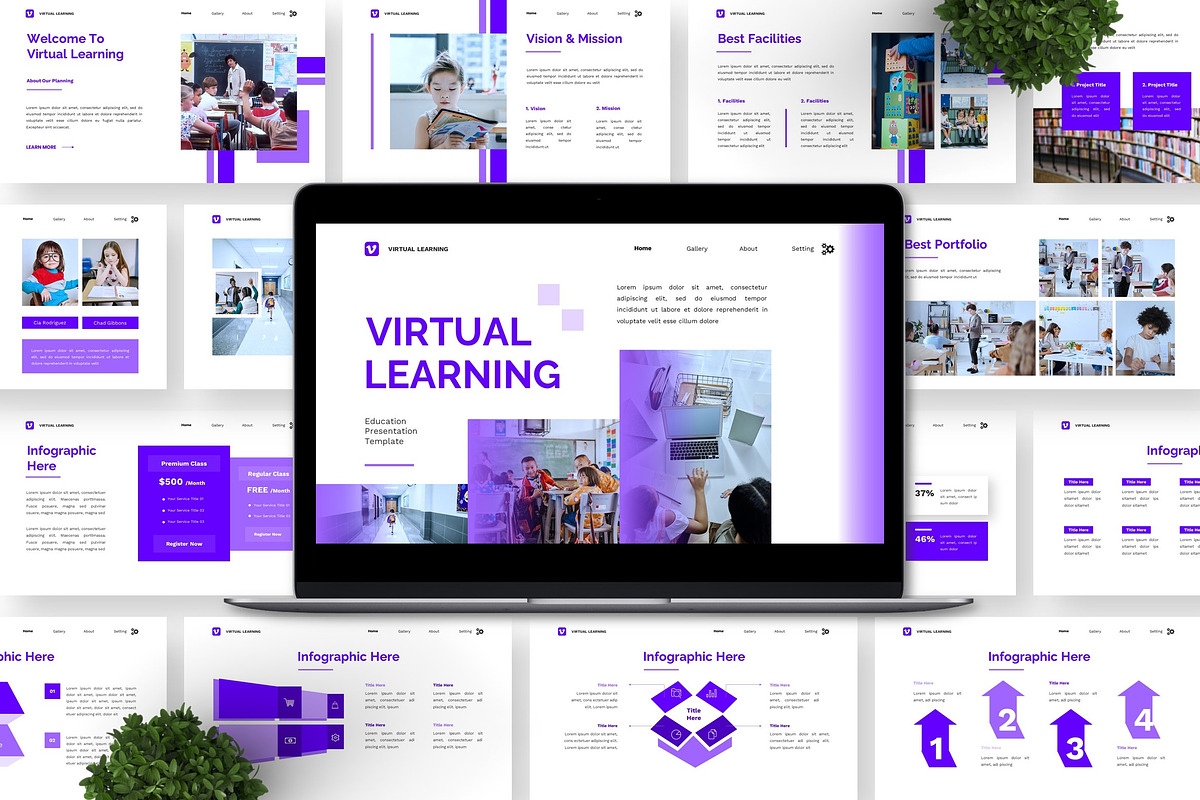 Virtual Learning - Education PPT preview 2