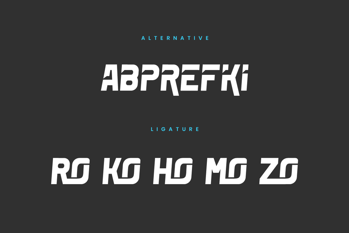 Iroganze - Thick & Sport Font, a Sans Serif Font by QR Design Studio (Photo 7 of 7)