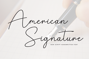 American Signature Script Font