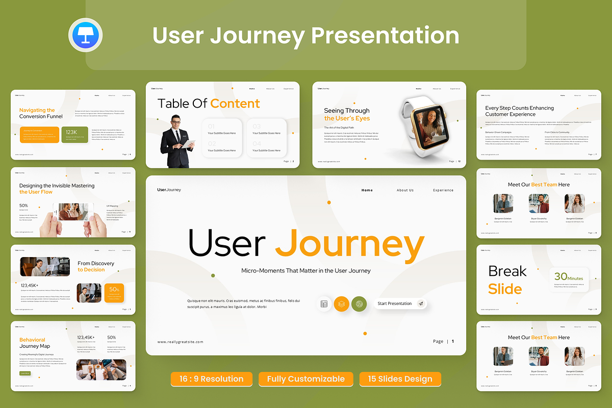 User Journey Presentation, a Presentation Template by Annora Studio (Photo 1 of 7)