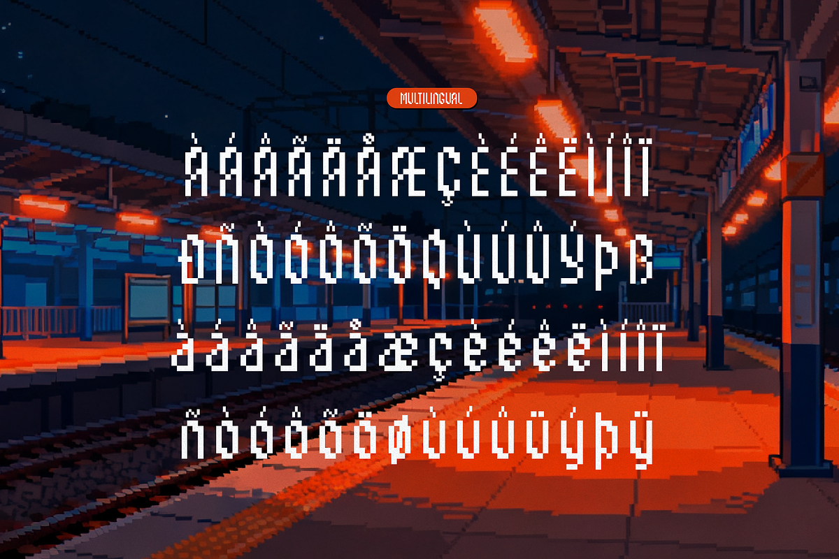 Ercanix | Pixelated Font, a Sans Serif Font by gracetype_studio (Photo 11 of 12)