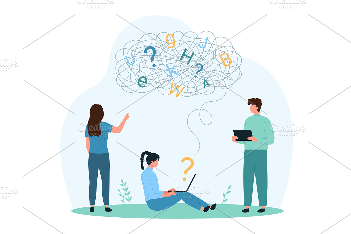 Dyslexia learning disorder text, an Education Illustration by Flashvector
