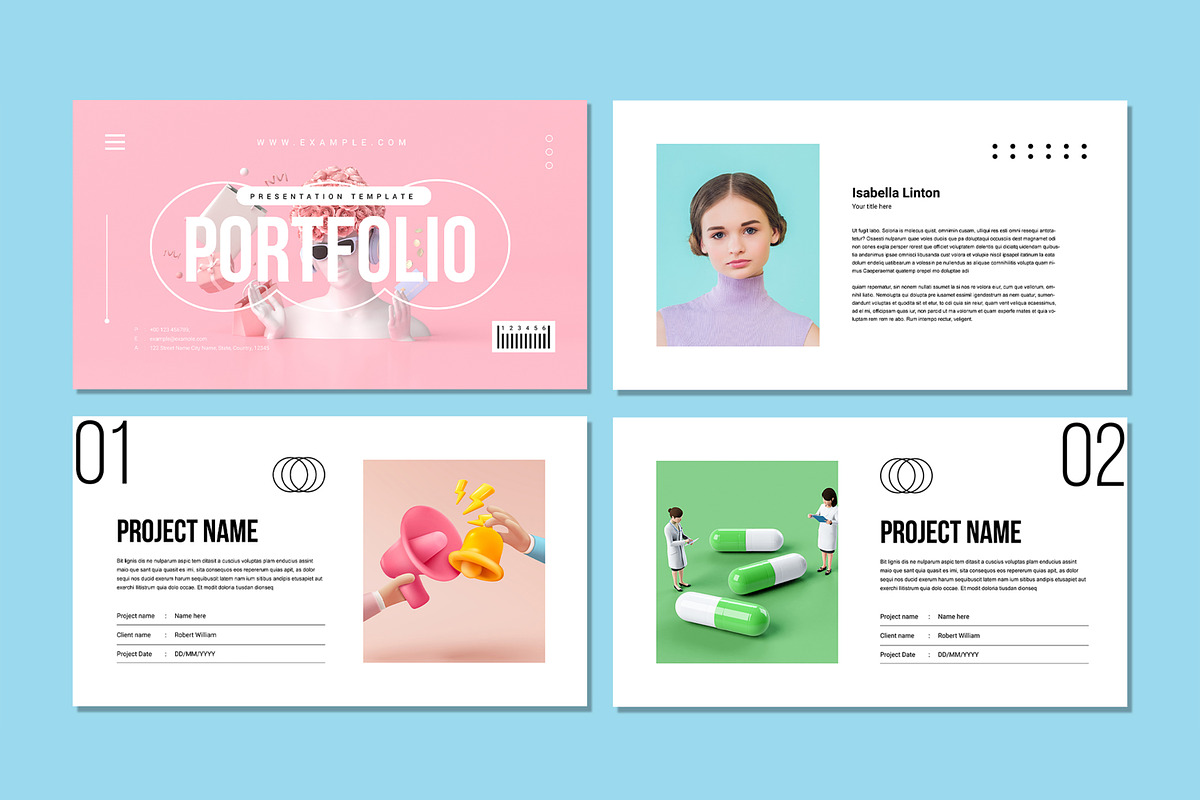 Portfolio Presentation Layout, a Presentation Template by ContestDesign (Photo 2 of 6)