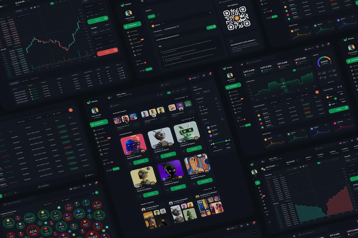 Crypto Whale Crypto NFT Dashboard Ui, an UI Kit Template by Creative Perspective (Photo 8 of 8)