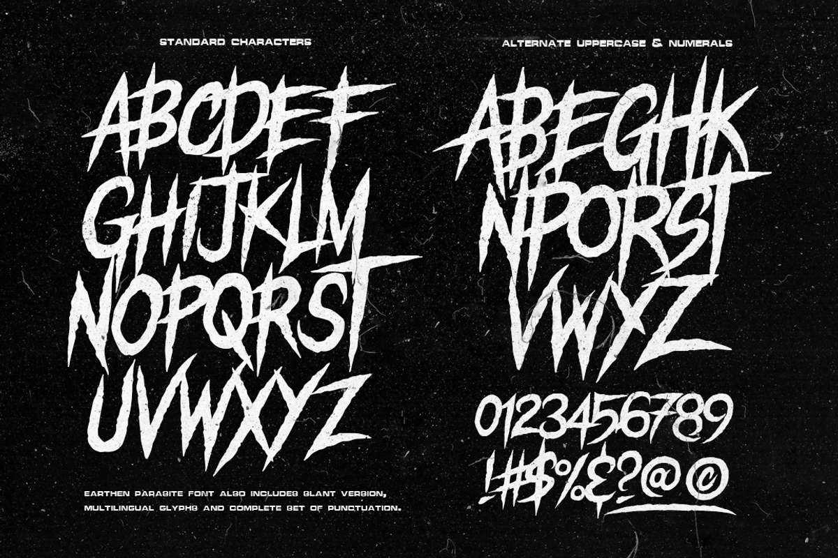 Earthen Parasite - Horror Font, a Font by The Branded Quotes (Photo 6 of 6)