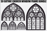Gothic Church Window Frame Bundle, an Illustration by jahid234 (Thumbnail 1 of 31)