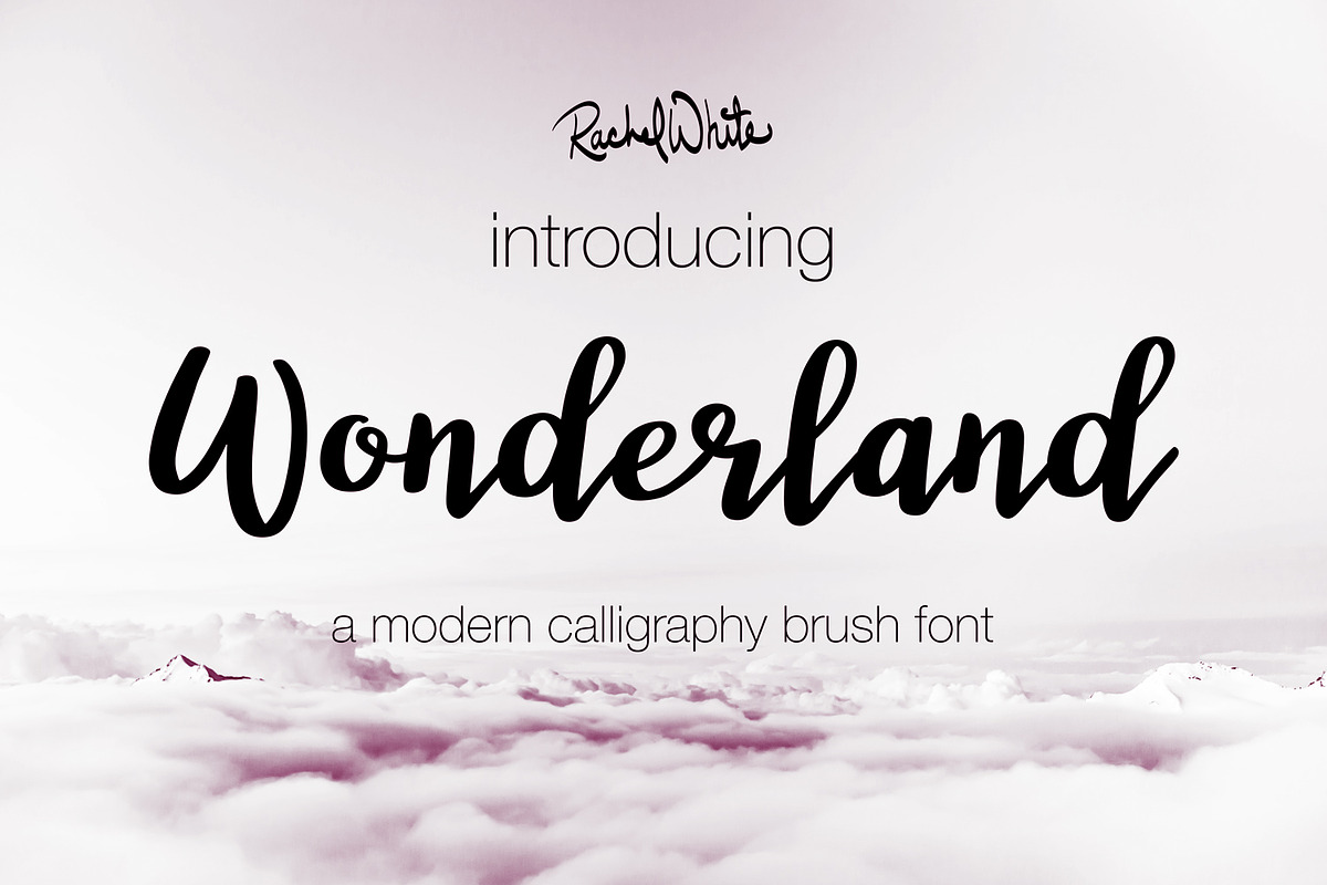 Wonderland, modern calligraphy font preview 3