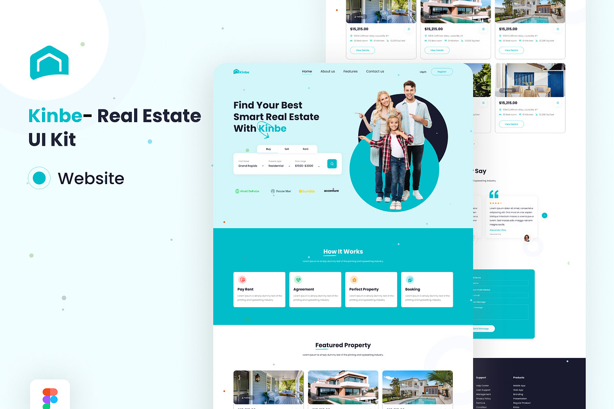 Multi-concept Real Estate UI Kit, an UI Kit Template by Sujun Baidyaa (Photo 3 of 10)