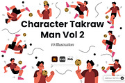 Character Takraw Man Vol. 2 Doodle, a Sport Illustration by SLAB! Design (Thumbnail 1 of 3)