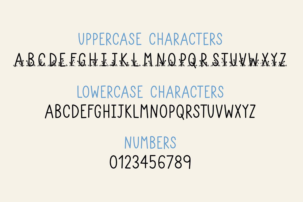 Tiny flowers font, a Sans Serif Font by Nyla.Studio (Photo 7 of 9)