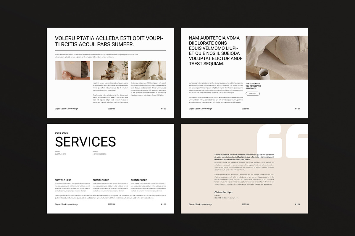 Digital E-Book Layout Landscape, a Magazine Template by DesignCrest