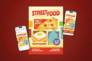 Street Food Event Flyer Set, a Flyer Template by The Good Store