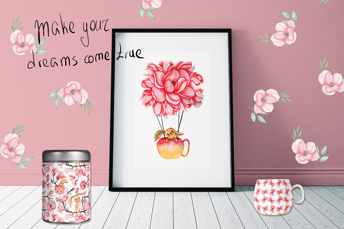 Magnolia Dream - Watercolor, an Illustration by TanataDesign (Photo 6 of 7)