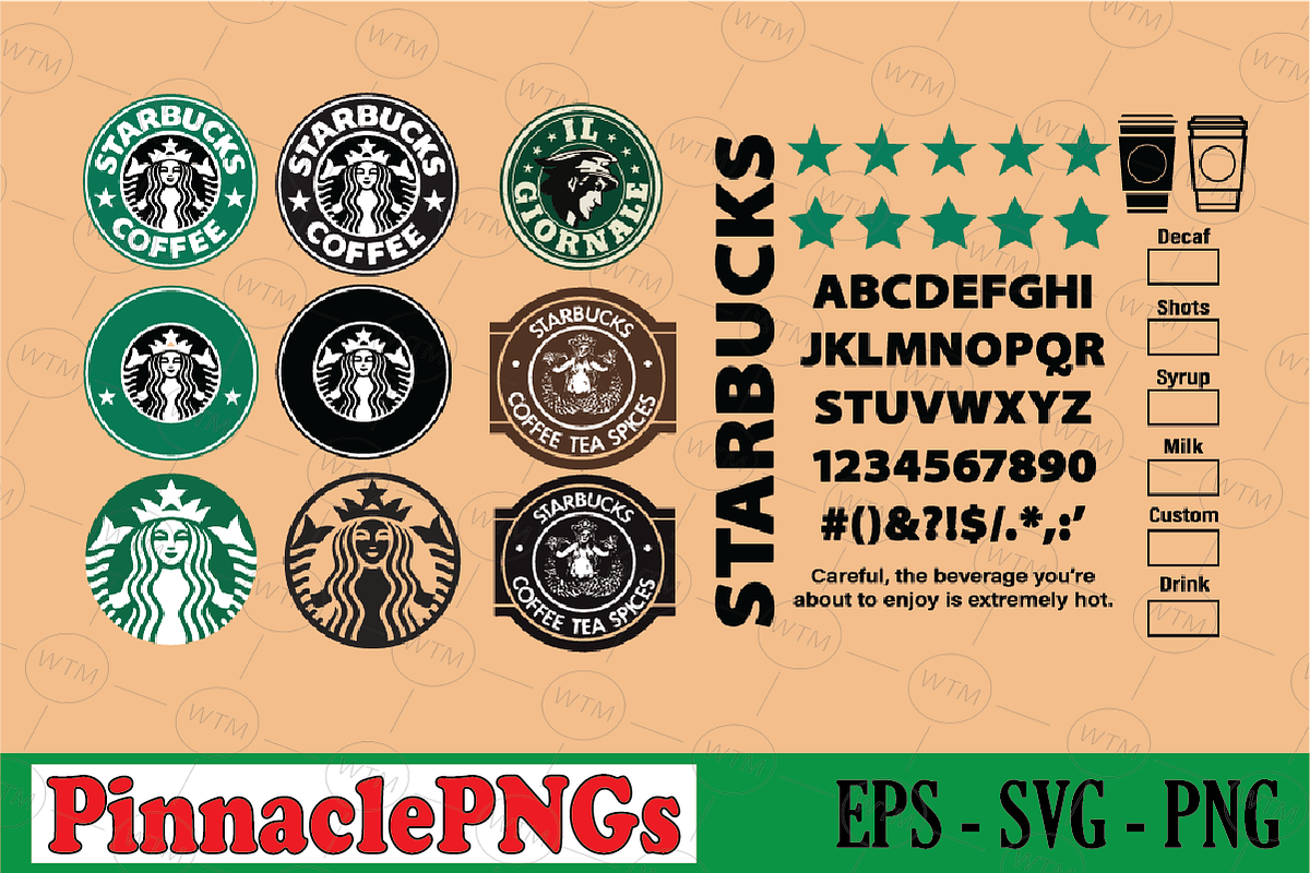 Starbucks Font and Logo, a Seasonal Illustration by Pinnacle PNGs