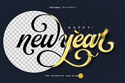 New Year Chrome Gold Text Effect, a Layer Style Add-On by zdson (Thumbnail 2 of 2)